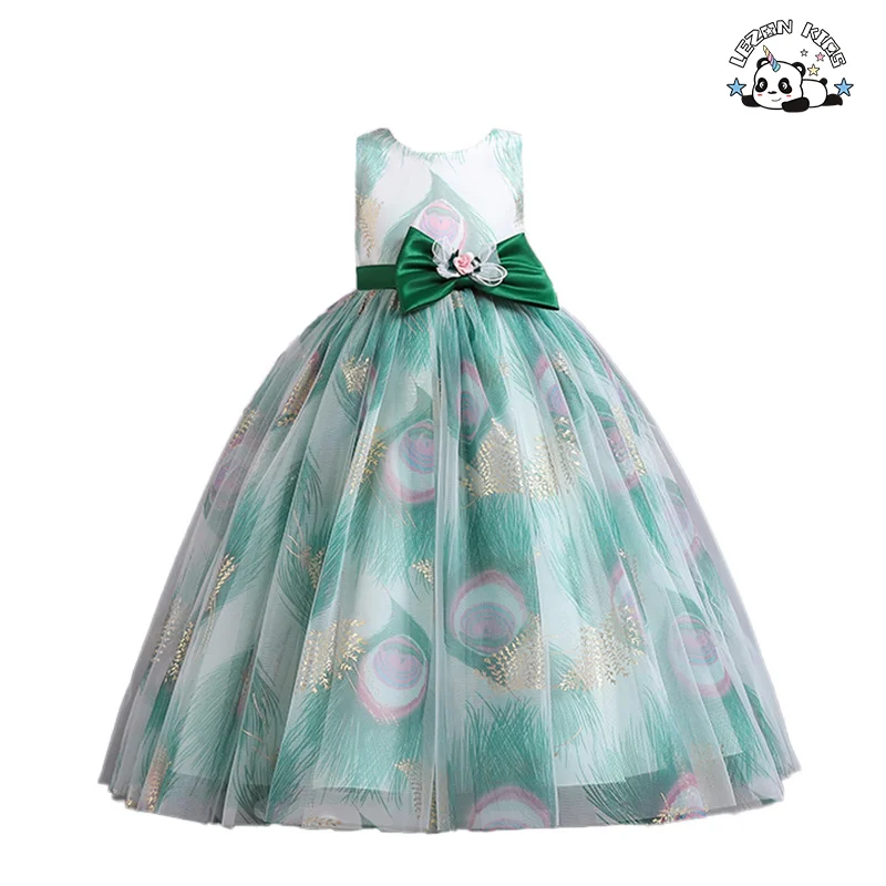 LEZONKIDS - OEM ODM Customizable Sleeveless Bow-Knot Princess Dress Summer Puff Party Girls Dresses